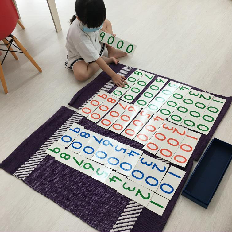 Montessori Kids Academy Large Number Cards Counting through learning the decimal system