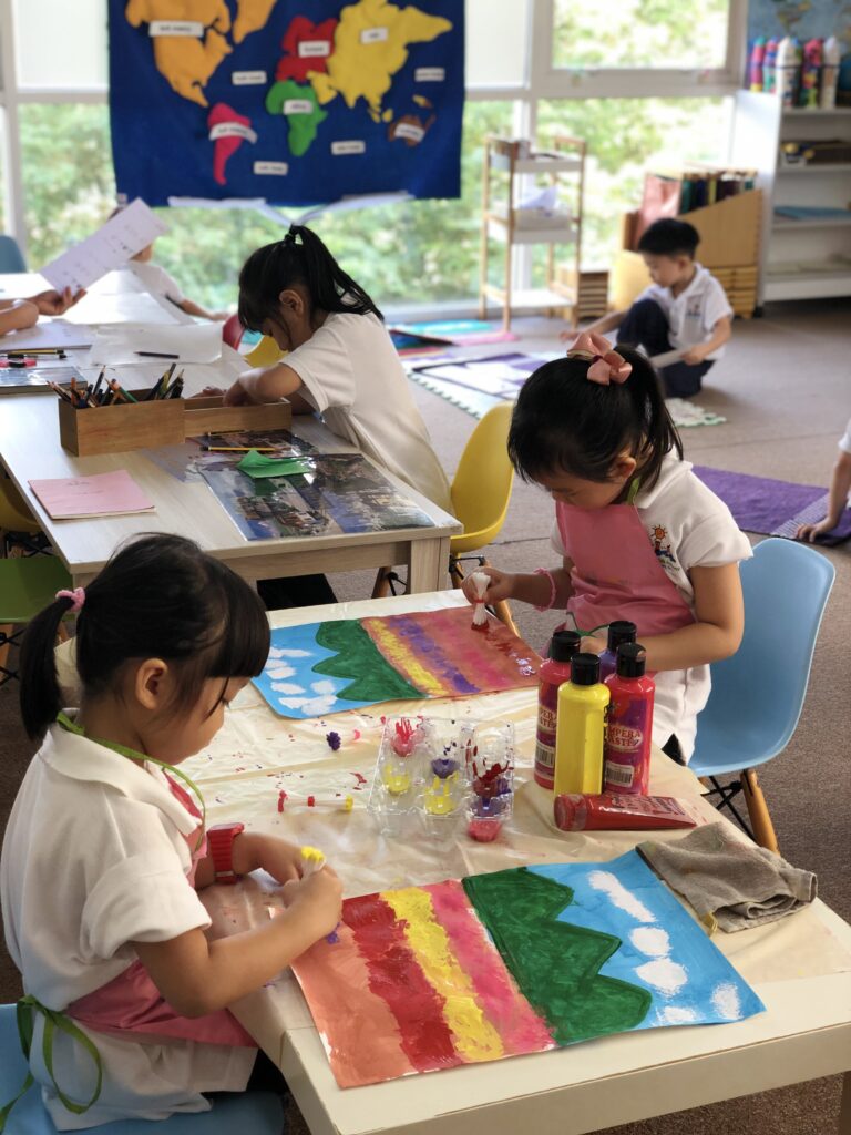 Montessori Kids Academy Painting Activity