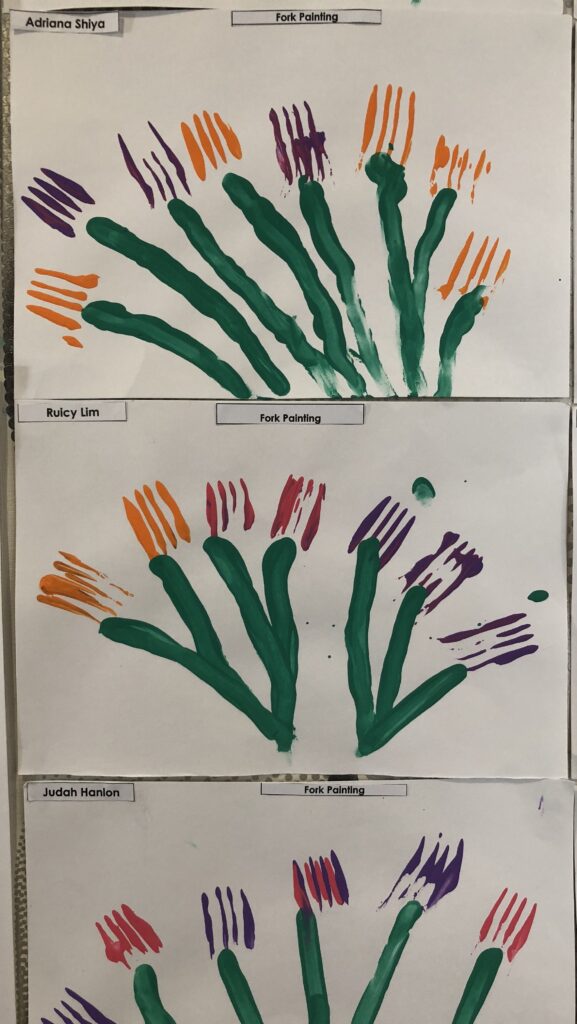 Montessori Kids Academy Fork Painting